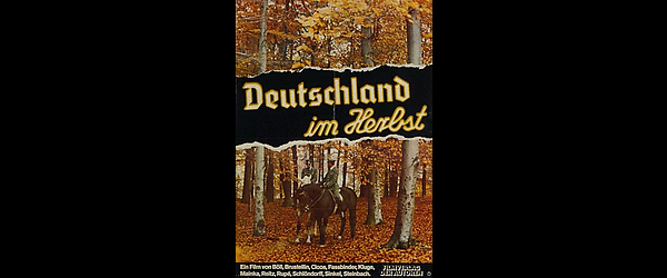 Uraufführungsplakat zu "Deutschland im Herbst". Entwurf: Unbekannt