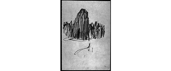 Skizze zu "Der Golem, wie er in die Welt kam" (1920)