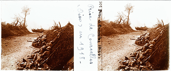 Prise de Courcelles (Oise) en 1918