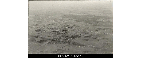 Aerofoto eelpostide positsioonidest Franzi (Franzhof, Franči) küla juures
                    Lätis 17. 05. 1916.