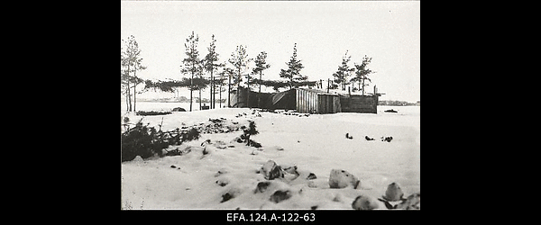Vene 23.korpuse lennusalga telk-angaar Bikernieki lennuväljal Riias
                    [1917].