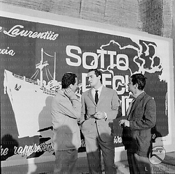 Vittorio Gassman con Alberto Sordi e Serge Reggiani