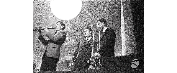 Franco Ambrosetti con Gianni Sanjust e Dino Piena