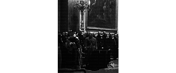 Roma Mussolini assiste alle esequie di Amedeo di Savoia, celebrate nella Basilica di Santa Maria degli Angeli