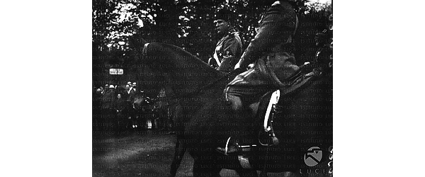 Perugia Benito Mussolini a cavallo