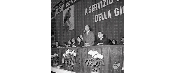 Roma Paolo Bonomi parla dalla tribuna del congresso