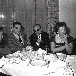 Roma Suso Cecchi D'Amico con Francesco Rosi e Luchino Visconti