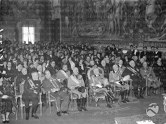 Roma Il Re presenzia alla cerimonia di consegna dei Premi Mussolini in Campidoglio