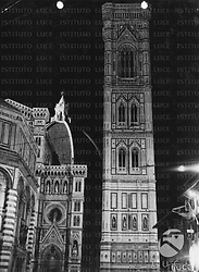 Firenze Inquadratura notturna del Campanile di Giotto