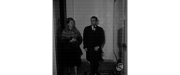 Goffredo Lombardo e la moglie Carla Bonomi alla mostra sul "Gattopardo"